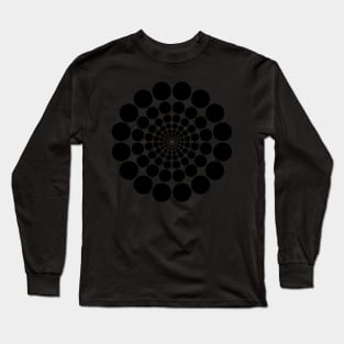 Infinite Dots illusion "Black" Long Sleeve T-Shirt